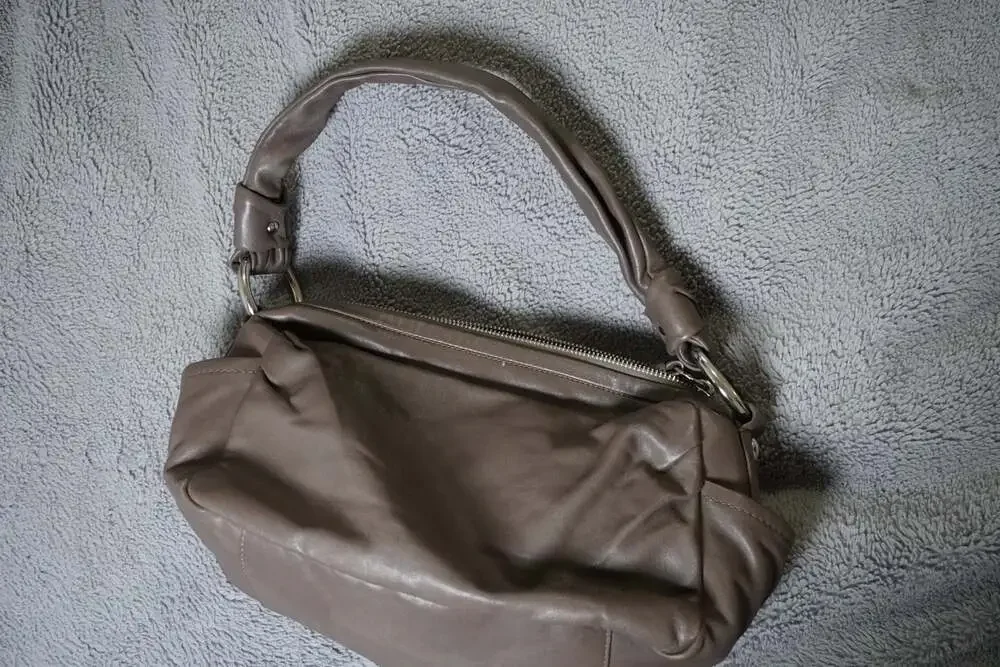 Coach Parker Taupe Leather Hobo Shoulder Bag Style 13442